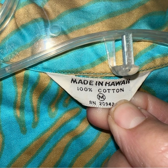 Vintage Hawaiian Short Sleeved Button Front Casual Shirt Cotton Unisex Size Med - Picture 11 of 12
